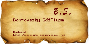 Bobrovszky Sólyom névjegykártya